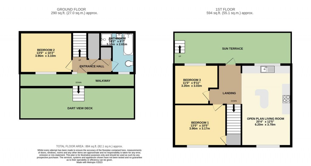 Floorplans For Higher Contour Road, Kingswear, Dartmouth