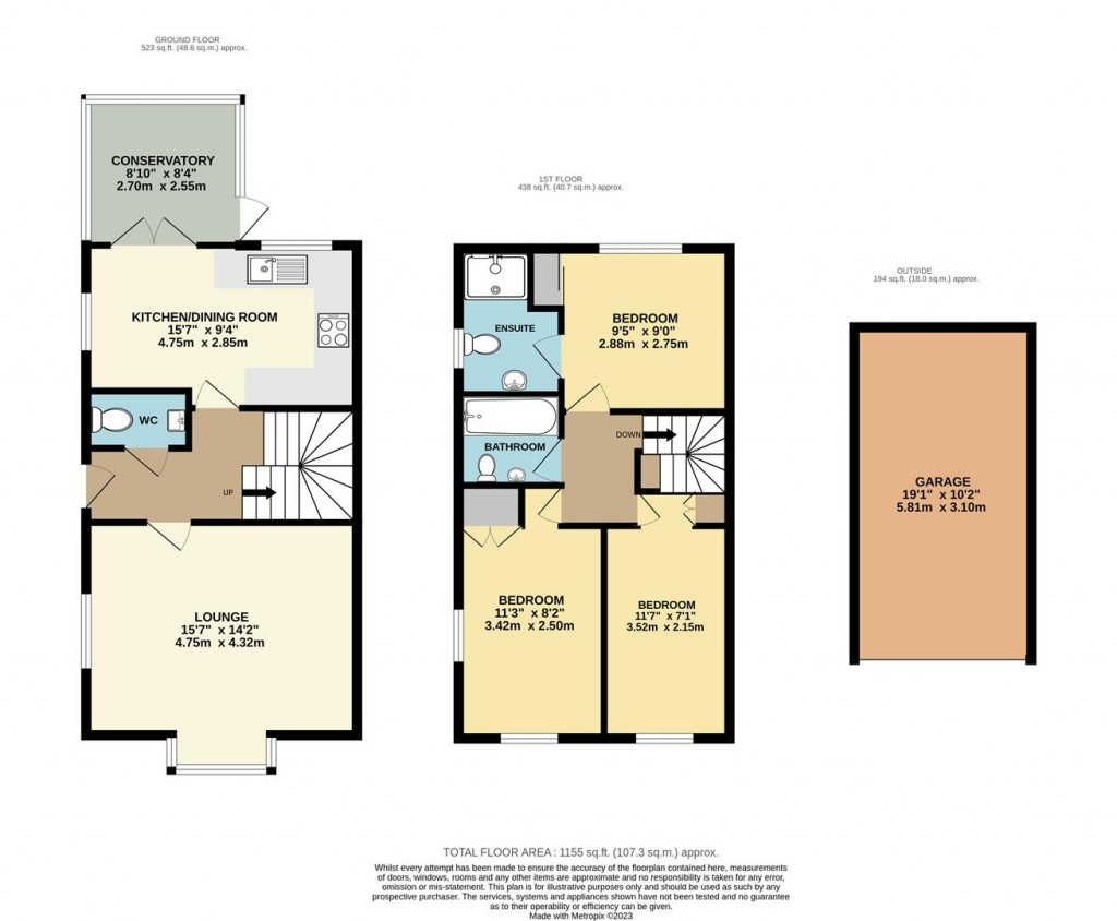 Floorplans For Provident Close, Brixham