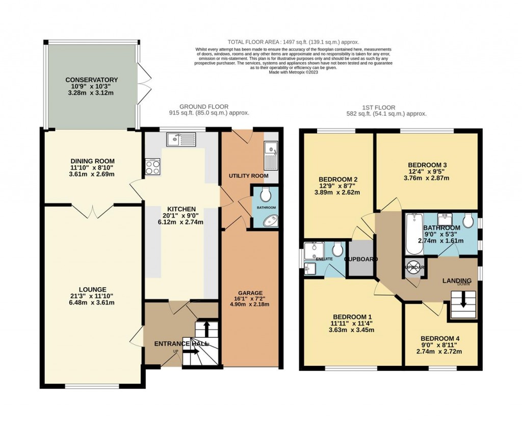 Floorplans For Langley Avenue, Brixham