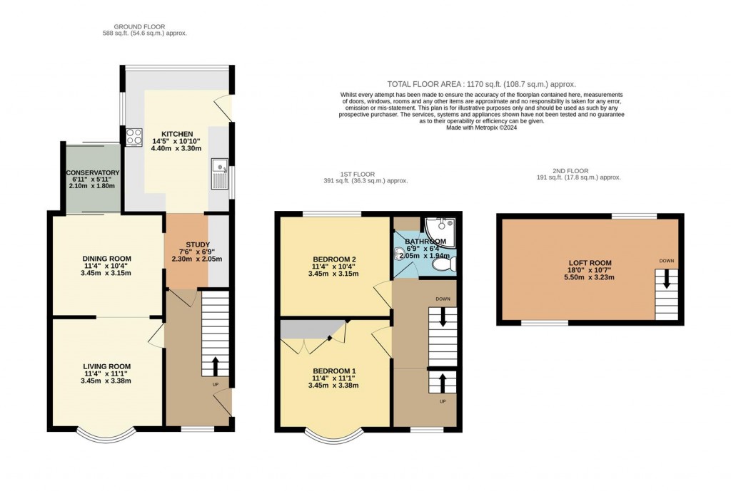 Floorplans For Penn Lane, Brixham