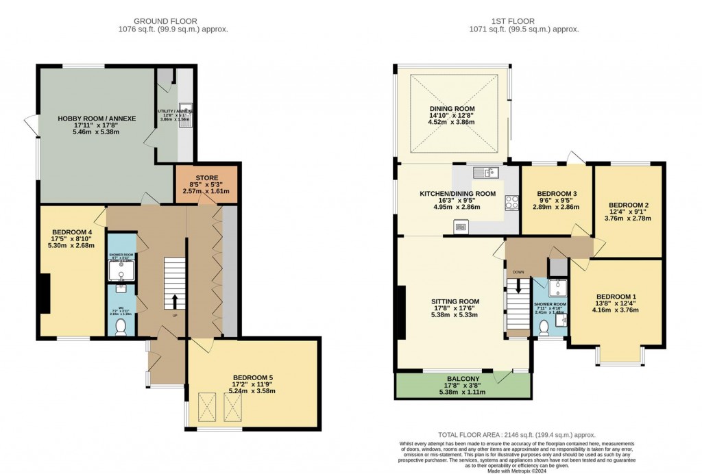 Floorplans For Wall Park Close, Brixham