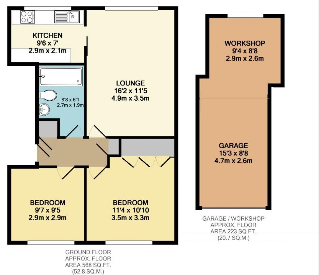 Floorplans For New Road, Brixham