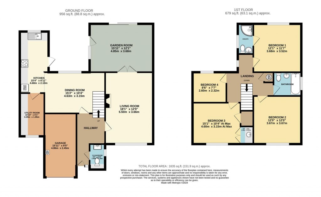 Floorplans For Upton Manor Road, Brixham