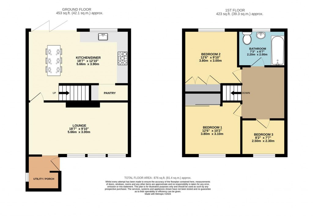 Floorplans For Rowan Way, Brixham