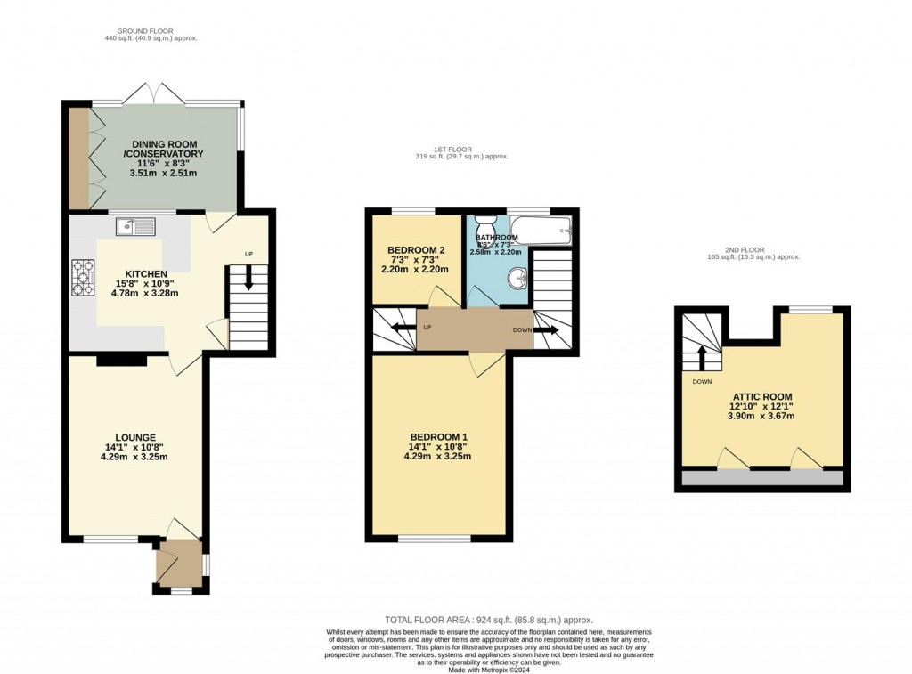 Floorplans For Milton Street, Higher Brixham, Brixham