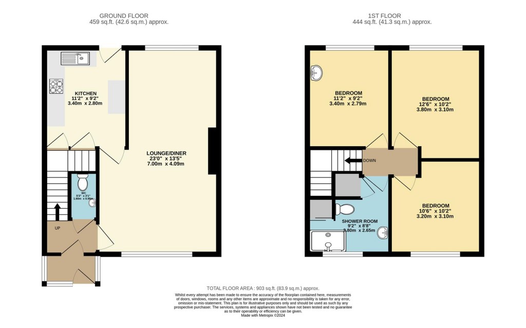 Floorplans For Penn Meadows, Brixham