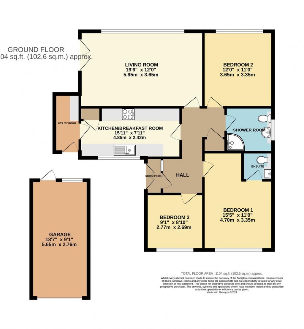 Floorplans For Northfields Lane, Brixham